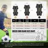 Soccer Shin Guards for Youth Kids Toddler, Upgraded Double Straps & Thicker, More Stable Protected Soccer Equipment - Football Gear for 3-5-7 4-6-8-10-12-14 Years Old Child Teens Boys Girls (Black, M) view 2