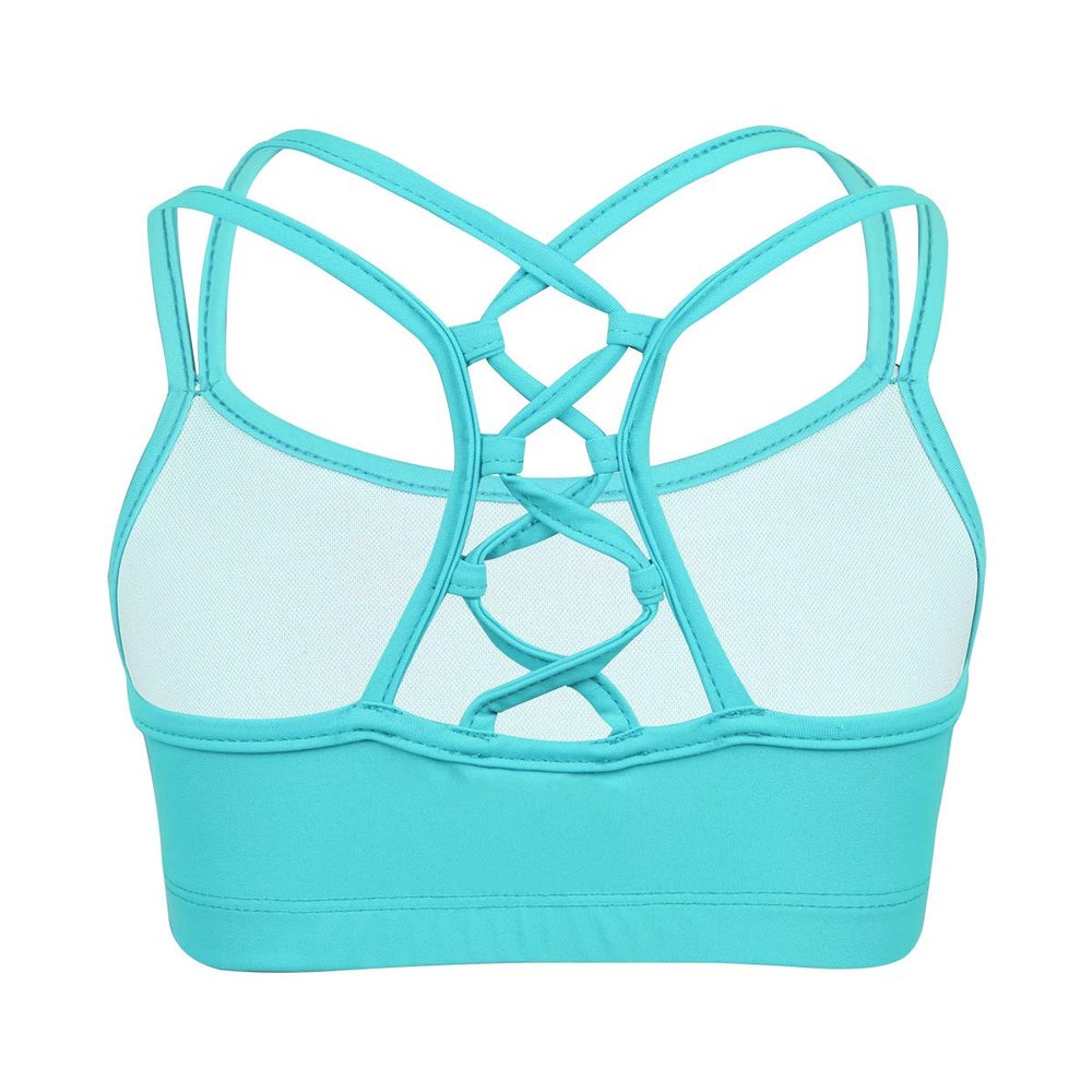 Agoky Kids Girls Spaghetti Straps Bra Tops Gymnastics Ballet Dance Tanks Stage Performance Costume Tank Tops Workout Mint Green 8