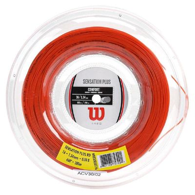 WILSON Sensation Plus Red 16 Reel Tennis String - 16 gauge reel