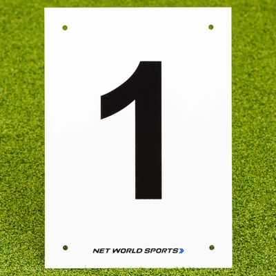 Vermont A4 Number Plates For Sports Pitches & Courts [1-12] | High-Visibility Number Plates (1)