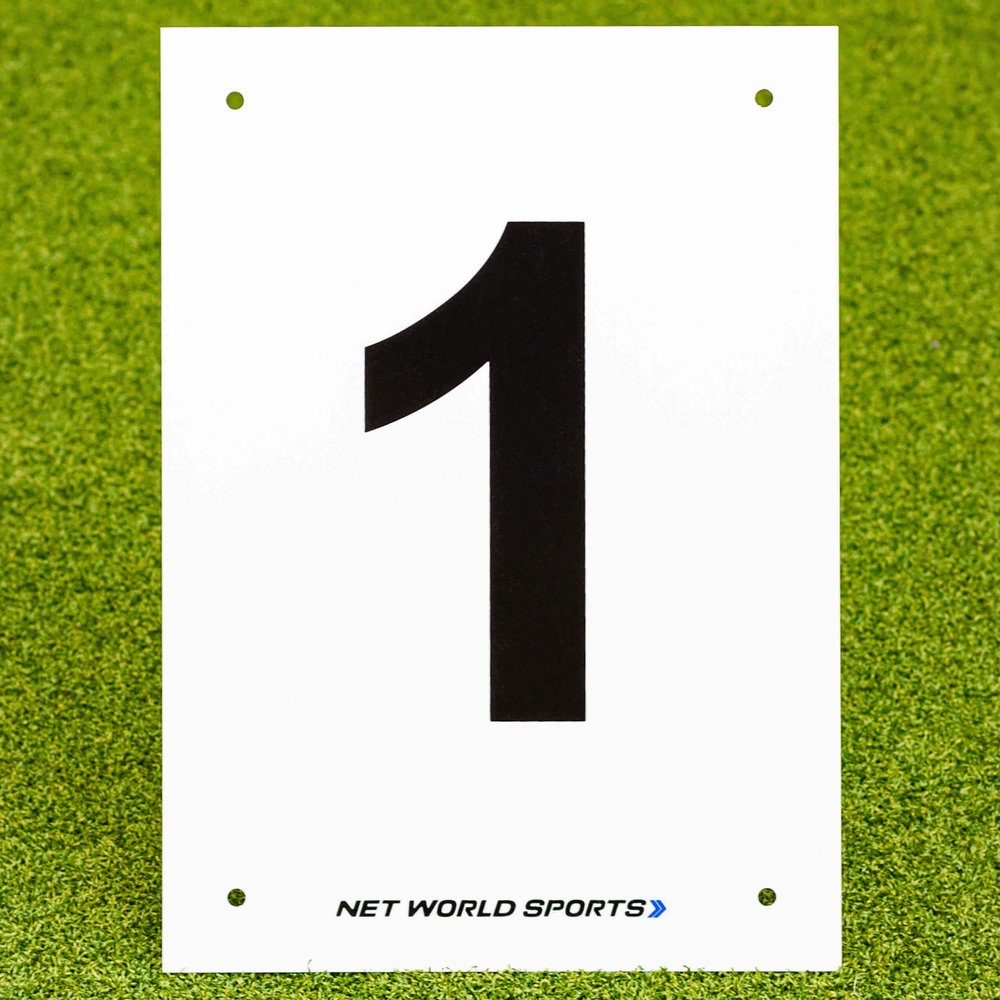 Vermont A4 Number Plates For Sports Pitches & Courts [1-12] | High-Visibility Number Plates (1)