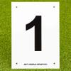 Vermont A4 Number Plates For Sports Pitches & Courts [1-12] | High-Visibility Number Plates (1) view 1