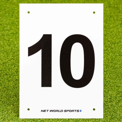 Vermont A4 Number Plates for Sports Pitches & Courts [1-12] | High-Visibility Number Plates (10)