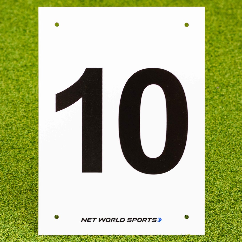 Vermont A4 Number Plates for Sports Pitches & Courts [1-12] | High-Visibility Number Plates (10)