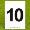 Vermont A4 Number Plates for Sports Pitches & Courts [1-12] | High-Visibility Number Plates (10) view 1