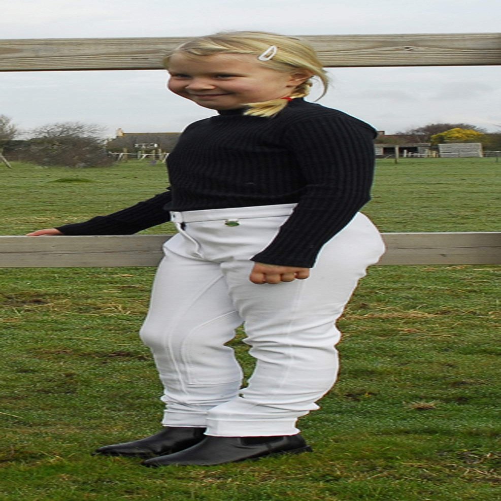 Rhinegold Childrens Jodhpurs -30-White