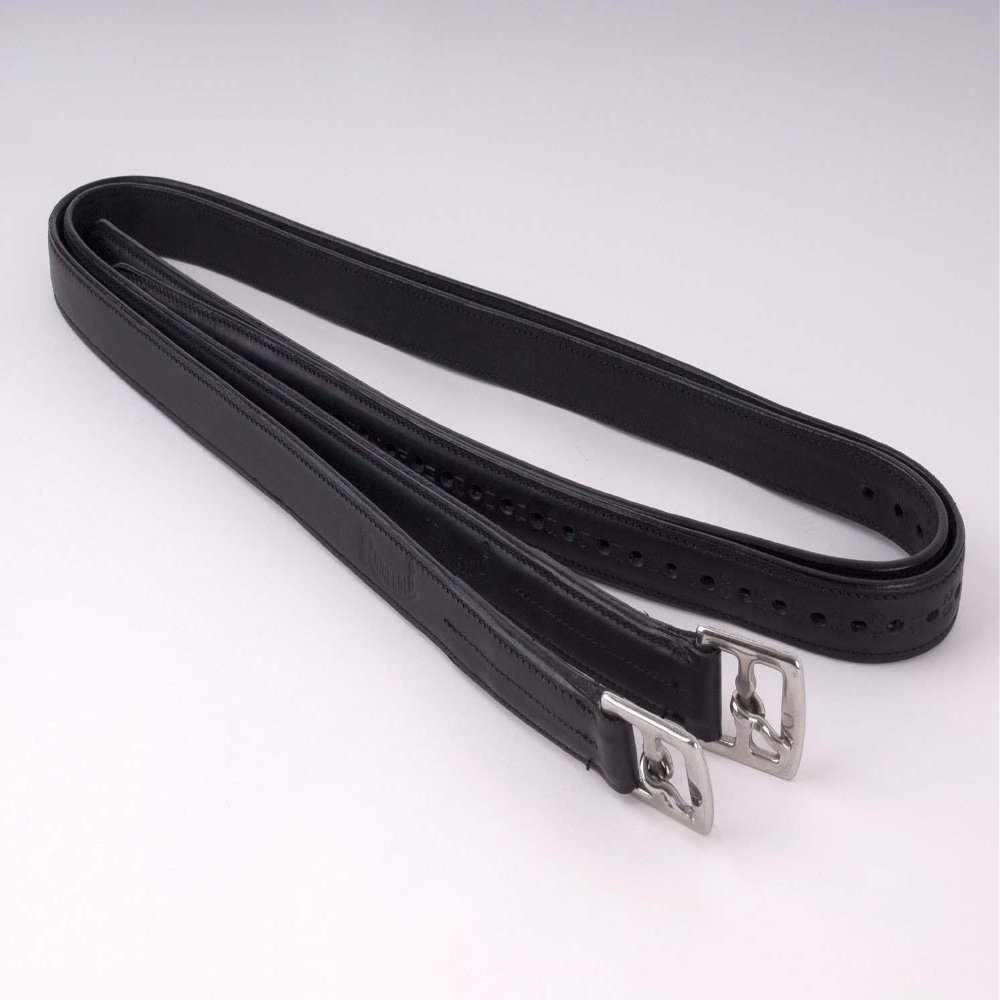 Rhinegold Bonded Stirrup Leathers- Black-60