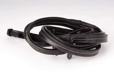 Rhinegold Elegance Soft Feel Rubber Reins-Havana