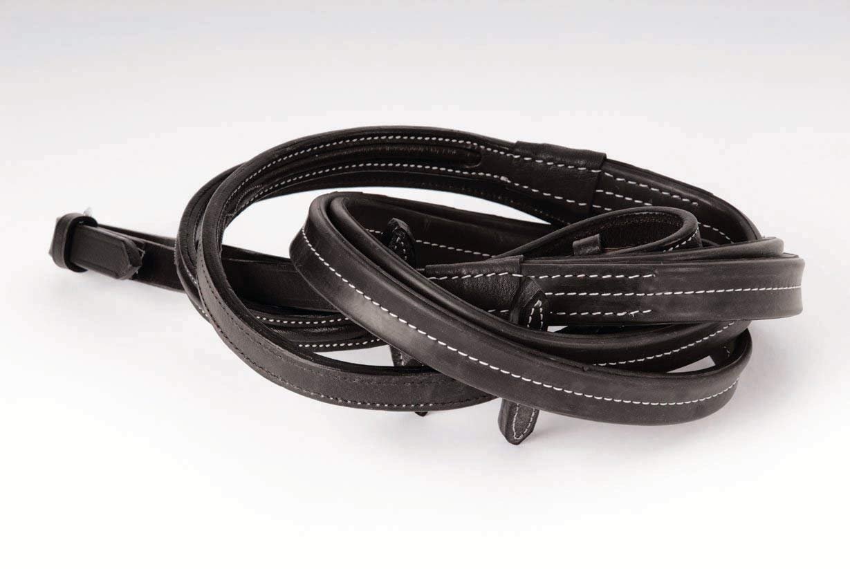 Rhinegold Elegance Soft Feel Rubber Reins-Havana