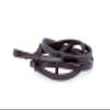 Rhinegold Rubber Covered Reins (Hook Stud)-Havana view 1