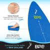 BPS 'Shaka' 40 Inch No Wax Needed Skim Board - Epoxy Coated Wood Skimboard with EVA Pads - Skim Board for Beginner to Advanced (Blue) view 4