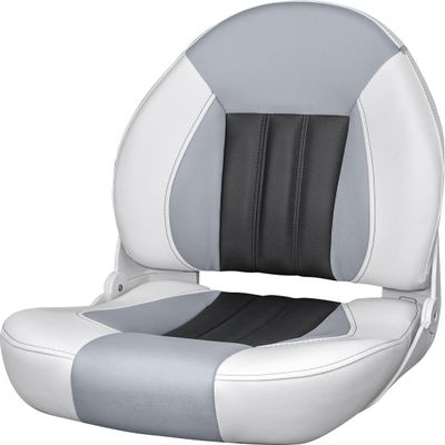 Tempress ProBax Orthopedic Folding High Back Boat Seat (White/Gray/Carbon)