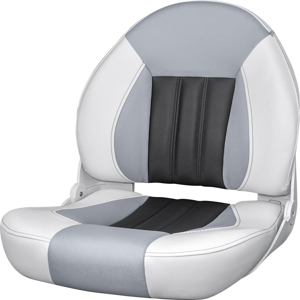 Tempress ProBax Orthopedic Folding High Back Boat Seat (White/Gray/Carbon)