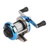 Baitcast Fishing Reel, Portable Winter Ice Fishing Reel Wheel Light Weight Ultra Smooth Aluminum Spinning Fishing Reel for Saltwater Or Freshwater(Blue) Inline Ice Fishing Reel view 1