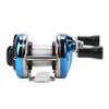 Baitcast Fishing Reel, Portable Winter Ice Fishing Reel Wheel Light Weight Ultra Smooth Aluminum Spinning Fishing Reel for Saltwater Or Freshwater(Blue) Inline Ice Fishing Reel view 2