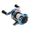 Baitcast Fishing Reel, Portable Winter Ice Fishing Reel Wheel Light Weight Ultra Smooth Aluminum Spinning Fishing Reel for Saltwater Or Freshwater(Blue) Inline Ice Fishing Reel view 3