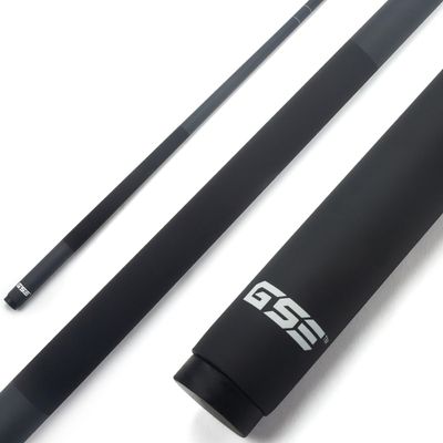 GSE Games & Sports Expert 58" 2-Piece Fiberglass Graphite Composite Billiard Pool Cue Stick for Men/Women, Billiard Cue Stick for House or Commercial/Bar Use (Matte Black, 19 Oz)