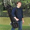 Allnice Sturdy Canvas Fishing Rod & Reel Organizer Bag Travel Carry Case Bag- Holds 5 Poles & Tackle (Black) view 2