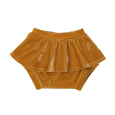 Listogether Newborn Baby Girls Cute Solid Color Ruffle Velvet Bottoms Shorts Pants Outfits Clothes