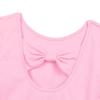 FEESHOW Kids Girls Classic Team Basic Long Sleeve Gymnastic Ballet Dance Leotard with Wrap Skirt Tutu Dress Pink 11-12 view 4