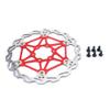 Floating Disc Brake Rotor, Lightweight and Durable Aluminum Alloy Brake Disc for Mountain Bikes (160/180/203mm - Red) view 3