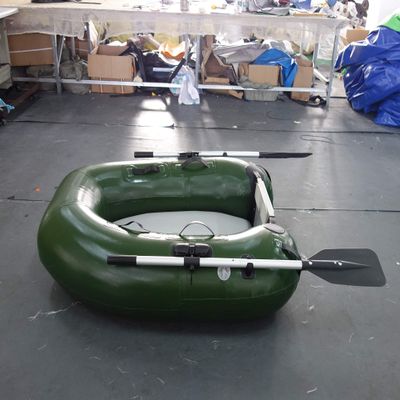 Inflatable Commercial Grade PVC Dingy Raft Fishing Platform Boat W/Motor Board
