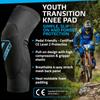 7iDP Youth Transition Knee Pads for Mountain Biking and Action Sports, Large/X-Large, Black view 3