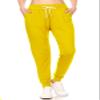 Leggings Depot Womens Relaxed fit Jogger Pants - Track Cuff Sweatpants with Pockets, Yellow, Medium view 2