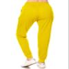 Leggings Depot Womens Relaxed fit Jogger Pants - Track Cuff Sweatpants with Pockets, Yellow, Medium view 3