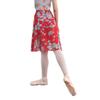 118143006 Long Wrap Ballet Skirt Multicolor Floral Dance Skirt (M, Red) view 2