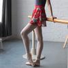 118143014 Baiwu Wrap Short Ballet Skirt Floral Printing Chiffon Dance Skirt (M, Red) view 3