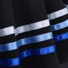 FEESHOW Girls Ballet Character Circle Skirt Rad Style Liturgical Full Long Circle Dance Skirt Lyrical Praise wear Dress Black&Blue 5-6 view 2