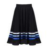 FEESHOW Girls Ballet Character Circle Skirt Rad Style Liturgical Full Long Circle Dance Skirt Lyrical Praise wear Dress Black&Blue 5-6 view 3