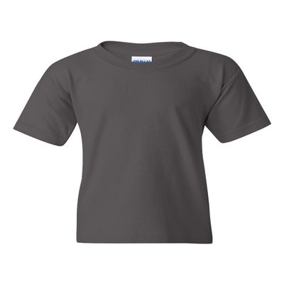 Gildan unisex child Gildan Youth Heavy Cotton T-shirt, Style G5000b, 2-pack T Shirt, Charcoal, Medium US