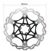 Disc Brake Rotor, Lightweight Floating Brake Disc Brake Pads with T25 Screws for Mountain Road 160/180/203mm(203mm-Black) view 3