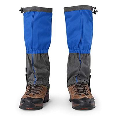 1Pair Leg Gaiters Snow Boot Gaiters, Breathable Climbing Hiking Snow Gaiter for Outdoor Hiking Walking Climbing Mountain(Blue) Ski Equipment