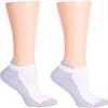 Dr. Motion Women's 2PK Compression Low Cut Socks, White Solid, ONE SIZE view 1