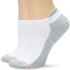 Dr. Motion Women's 2PK Compression Low Cut Socks, White Solid, ONE SIZE view 2