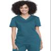 Cherokee Scrubs for Women Tuckable V-Neck O.R. Scrub Top with Chest Pocket,Soft Stretch,Easy Care Medical Uniform Plus Size - WW657, 3XL, Caribbean Blue view 1