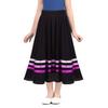 CHICTRY Full Length Flowy Praise Dance Circle Skirt for Kids Big Girls Pink Ribbons 6 view 1