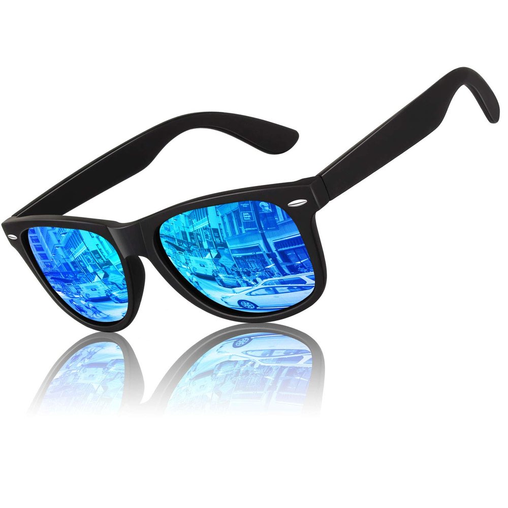 LINVO Polarized Sunglasses for Men Driving Sun glasses Shades 80's Retro Style Design Square