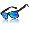 LINVO Polarized Sunglasses for Men Driving Sun glasses Shades 80's Retro Style Design Square view 1