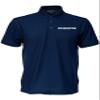 Housekeeping Easy Care Polo Shirt in Navy with White Screen Print, Employee Polo, Staff Shirt. view 1