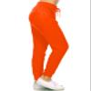 Leggings Depot Womens Relaxed fit Jogger Pants - Track Cuff Sweatpants with Pockets, Orange, X-Large view 1