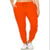 Leggings Depot Womens Relaxed fit Jogger Pants - Track Cuff Sweatpants with Pockets, Orange, X-Large view 2