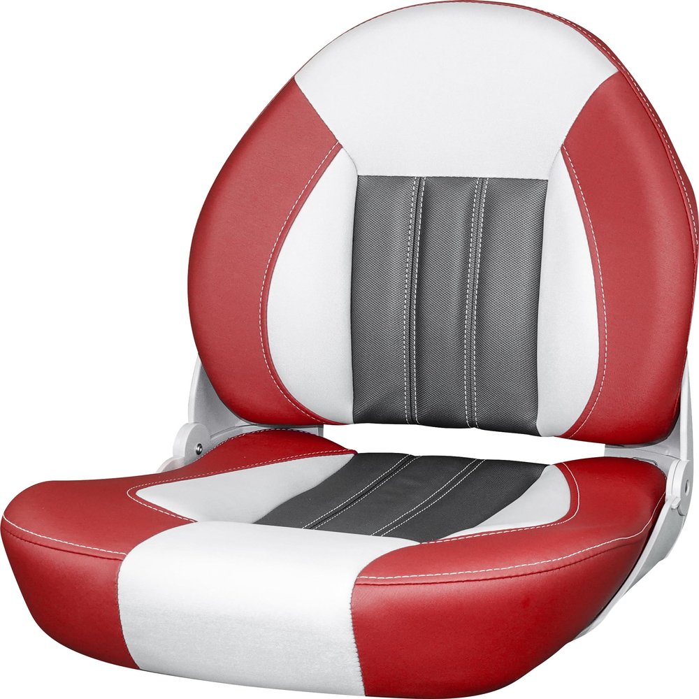 Tempress 68450 Probax High-Back Orthopedic Boat Seat - Red/Gray/Carbon