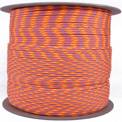 Bored Paracord - 10', 25', 50', 100' & 250', 1000' Spools of Parachute 550 Cord Type III 7 Strand Paracord Well Over 300 Colors - Sunshine - 1000 Foot Spool