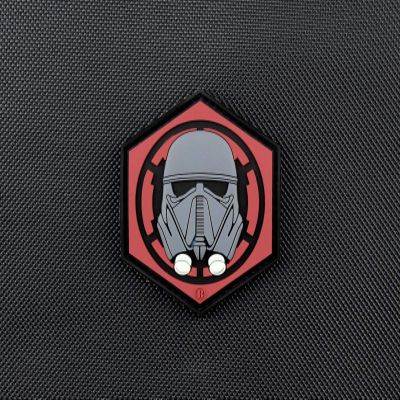 3D PVC First Order Death Trooper Helmet Patch GITD Star Rogue Wars One Episode 7