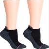 Dr. Motion Women's 2PK Compression Low Cut Socks Sockshosiery, black Solid, ONE SIZE view 1