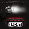 LED Headlight, Aluminum Headlight Horn 2 in 1 Set Front Light Headlamp Light(Black) view 2